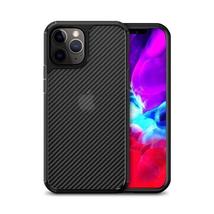 Crong Hybrid Carbon dėklas iPhone SE (2020) ir iPhone 8/7, juodas