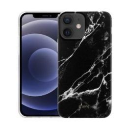 Dėklas Crong Marble iPhone 12 Mini, juodas
