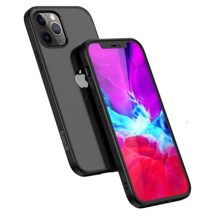 Dėklas iPhone 12 Pro Max, juodas Crong Clear Cover