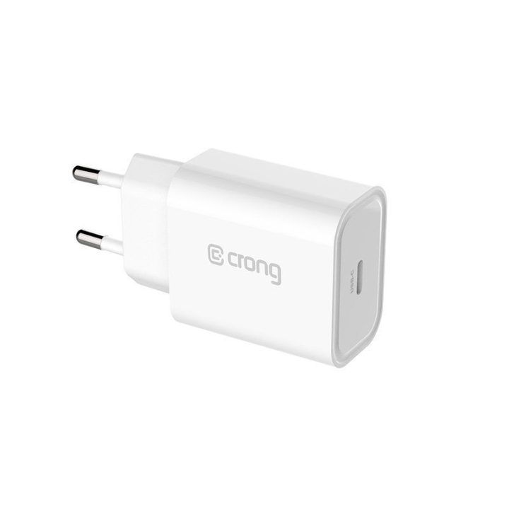 Įkroviklis Crong USB-C, 20 W, baltas