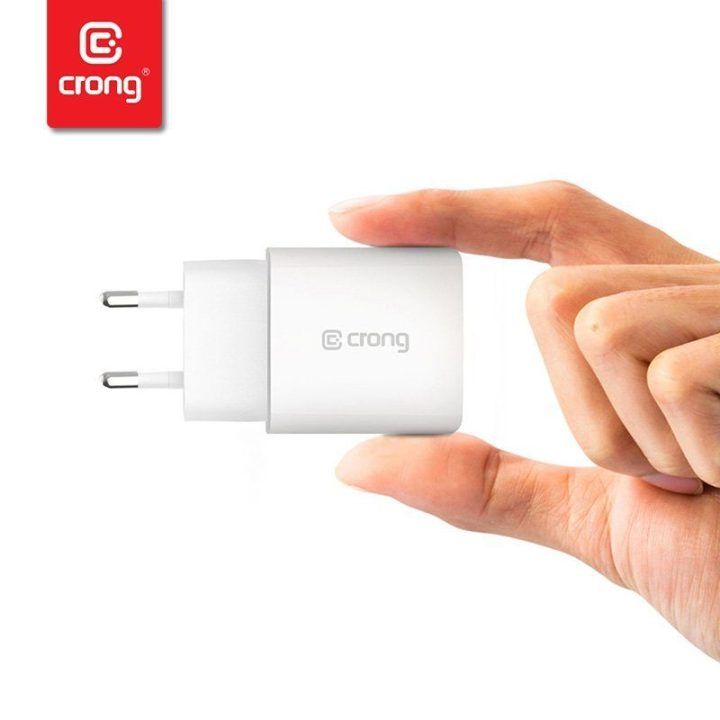 Įkroviklis Crong USB-C, 20 W, baltas