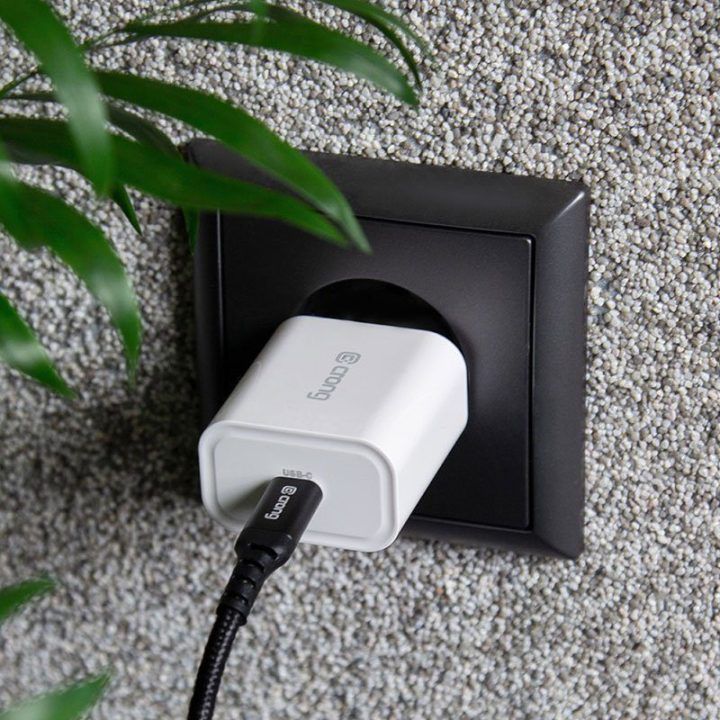Įkroviklis Crong USB-C, 20 W, baltas