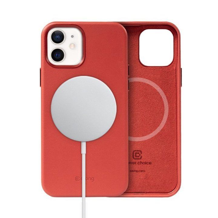Dėklas iPhone 12 / 12 Pro, raudonas Crong Essential Cover Magnetic