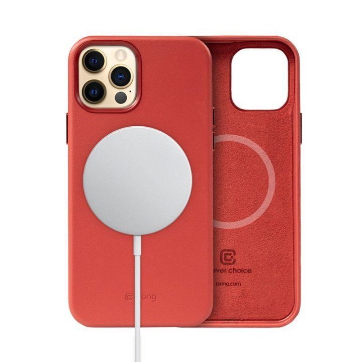 Dėklas iPhone 12 Pro Max Crong Essential Cover, raudonas