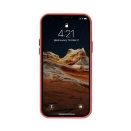 Dėklas iPhone 12 Pro Max, odos imitacija, raudonas