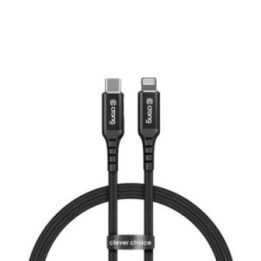 USB-C–Lightning laidas Crong Armor Link, 150 cm, juodas