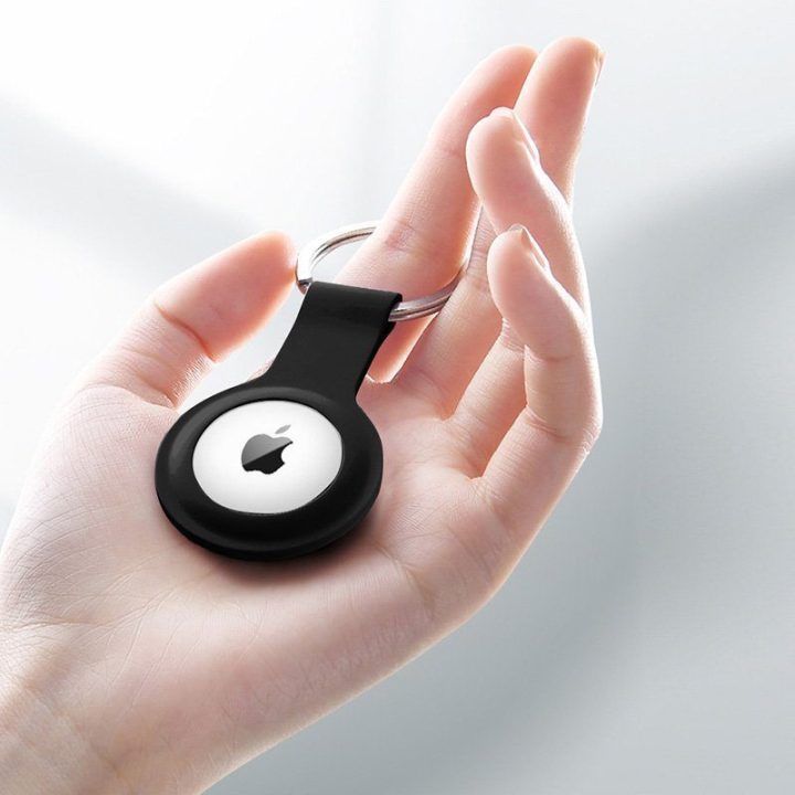 Silikoninis dėklas Apple AirTag 1/2, juodas