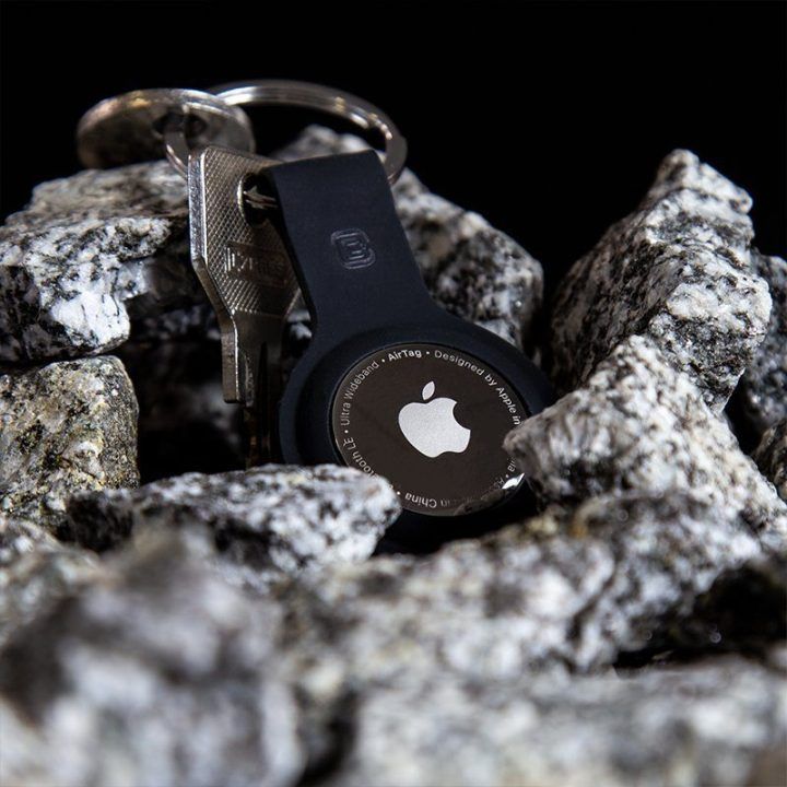 Silikoninis dėklas Apple AirTag 1/2, juodas