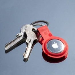Silikoninis dėklas Apple AirTag 1/2, raudonas