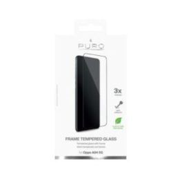 Apsauginis stiklas Puro Frame Oppo A94 5G, juodas rėmelis