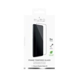 Apsauginis stiklas Xiaomi Redmi Note 10, juodas rėmelis