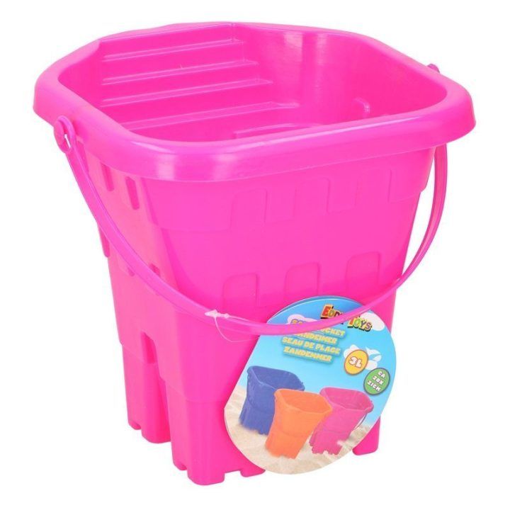 Smėlio kibiras pilis, rožinis, 20 cm, Eddy toys