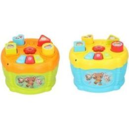 Vaikiškas lavinamasis žaislas Lets Play Shape Matching Toy, geltonai mėlynas