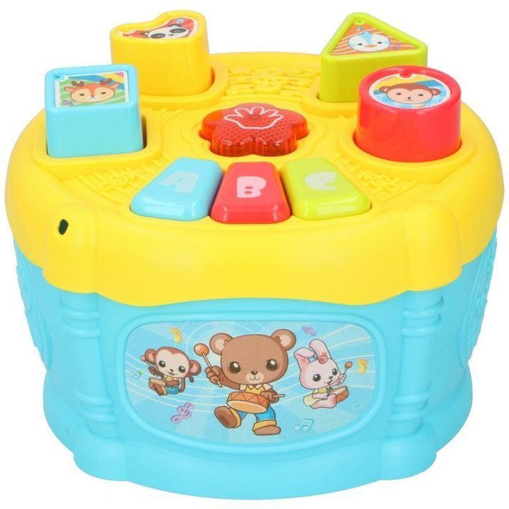 Vaikiškas lavinamasis žaislas Lets Play Shape Matching Toy, geltonai mėlynas
