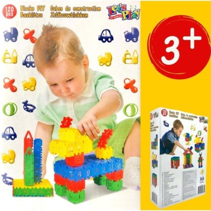 Konstravimo kaladėlės vaikams Lets Play, 120 vnt