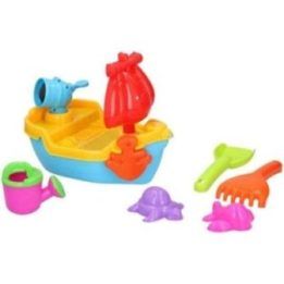 Smėlio žaislų rinkinys 10 vnt. Eddy Toys laivelis