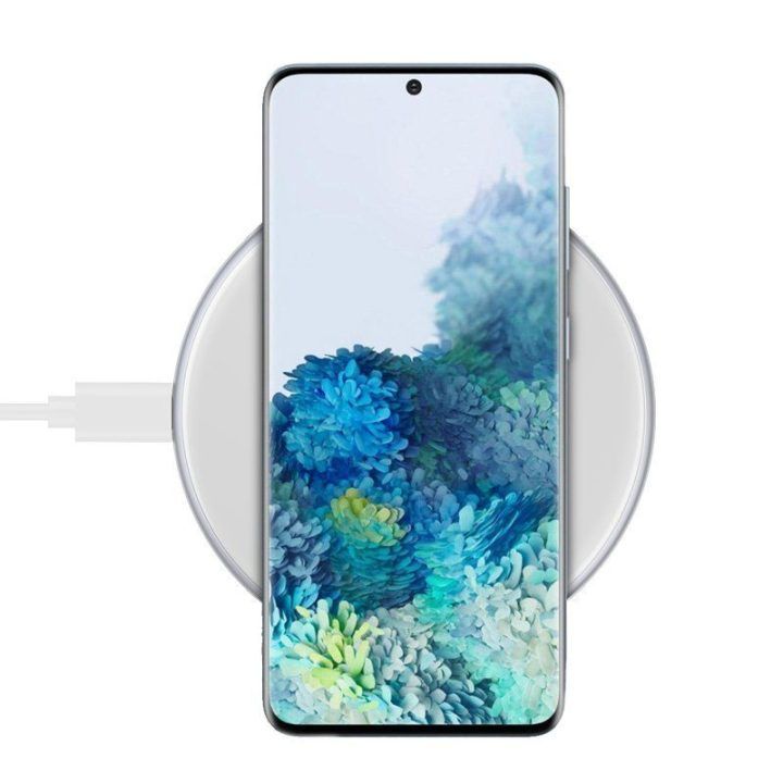Belaidis įkroviklis Crong PowerSpot 15W, sidabro spalvos