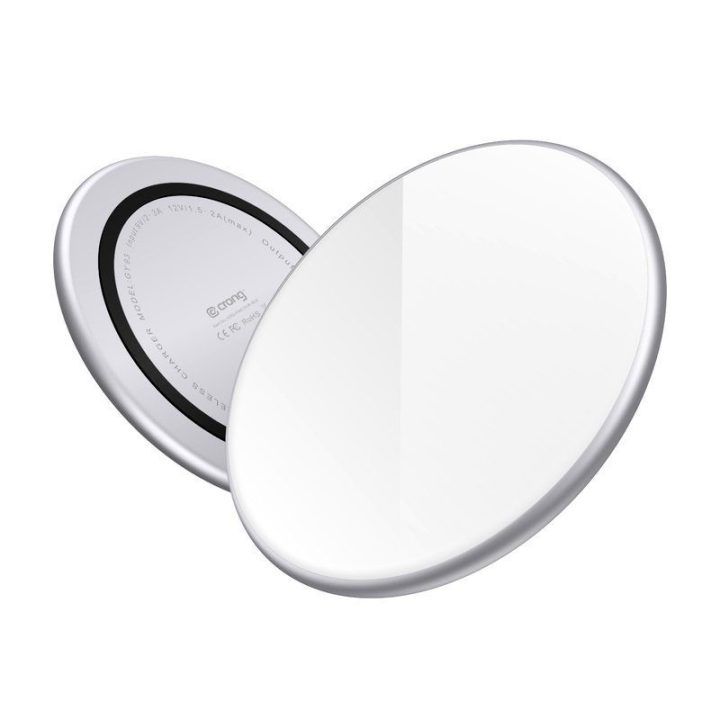 Belaidis įkroviklis Crong PowerSpot 15W, sidabro spalvos