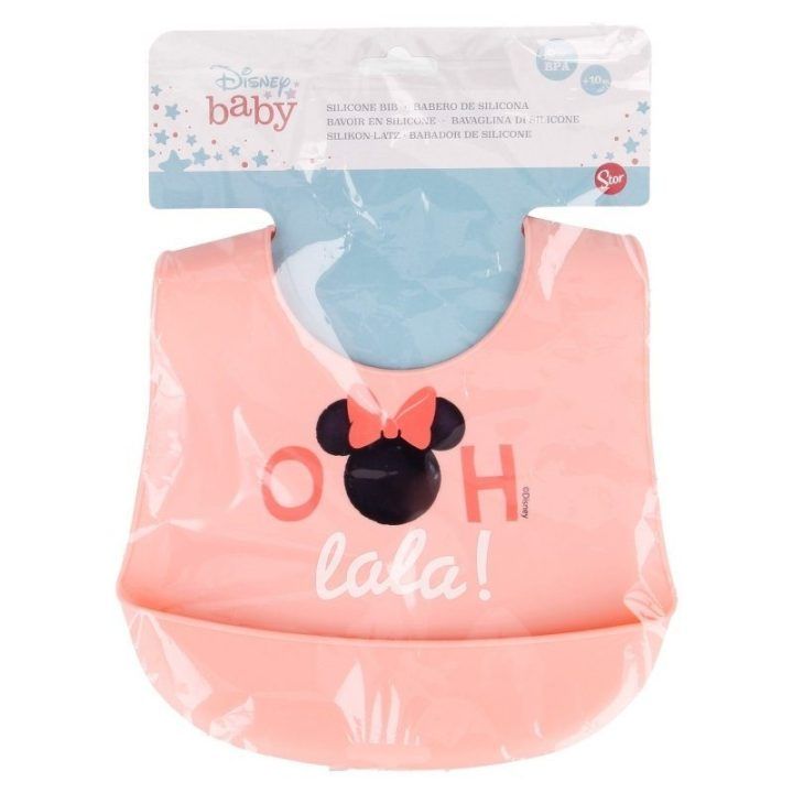 Vaikiškas seilinukas su kišene Minnie Mouse