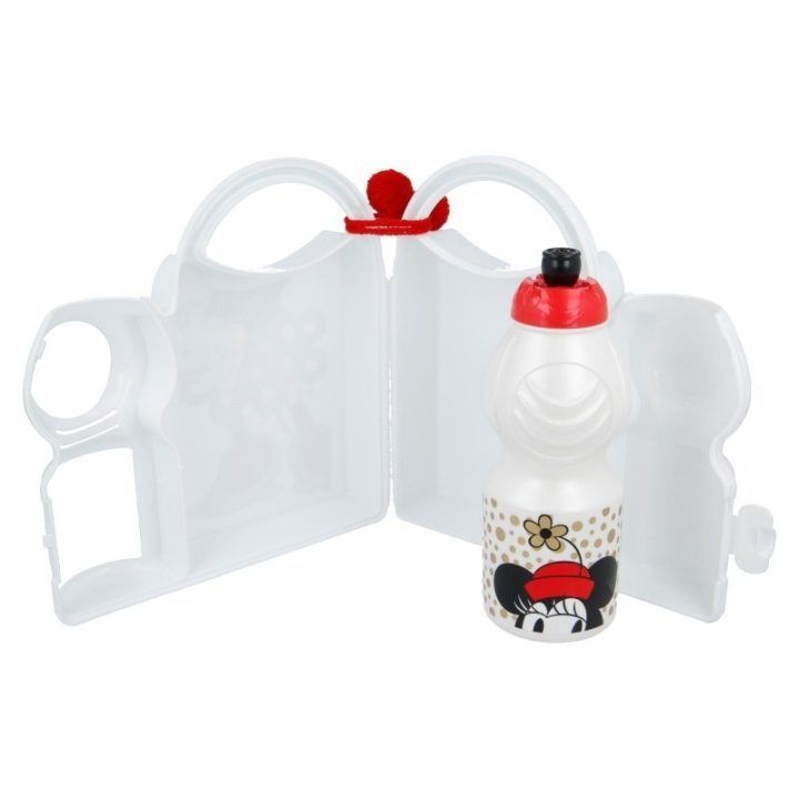 Minnie Mouse pietų dėžutės ir 400 ml gertuvės komplektas