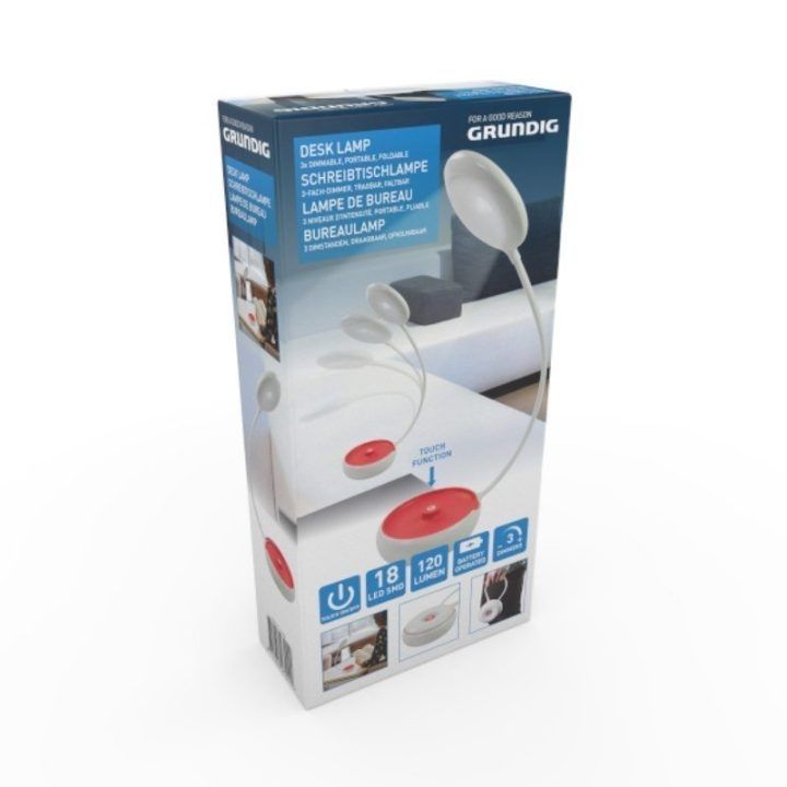 Grundig sulankstomas LED biuro šviestuvas 15 cm, oranžinis