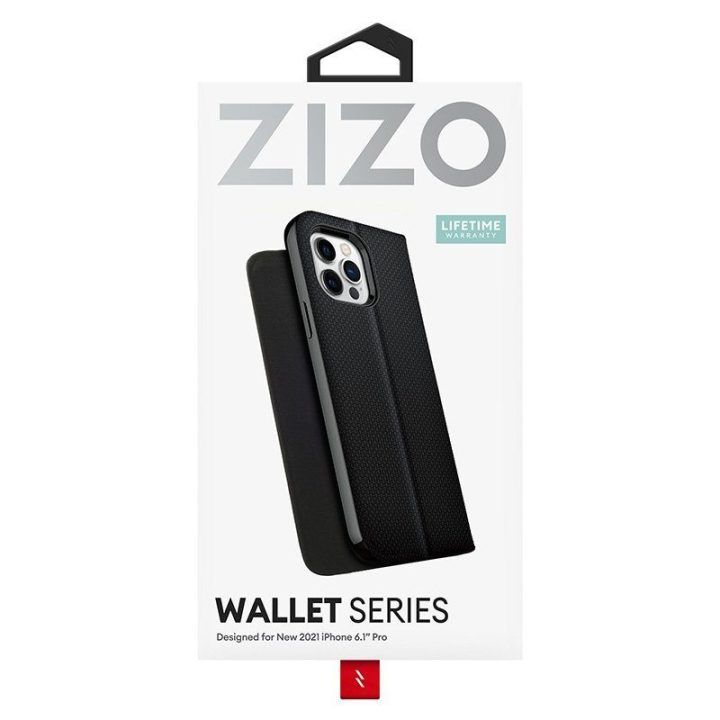 Dėklas su pinigine ZIZO Wallet iPhone 13 Pro, juodas