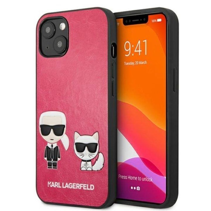 Karl Lagerfeld dėklas iPhone 13 Mini, fuksijos spalvos