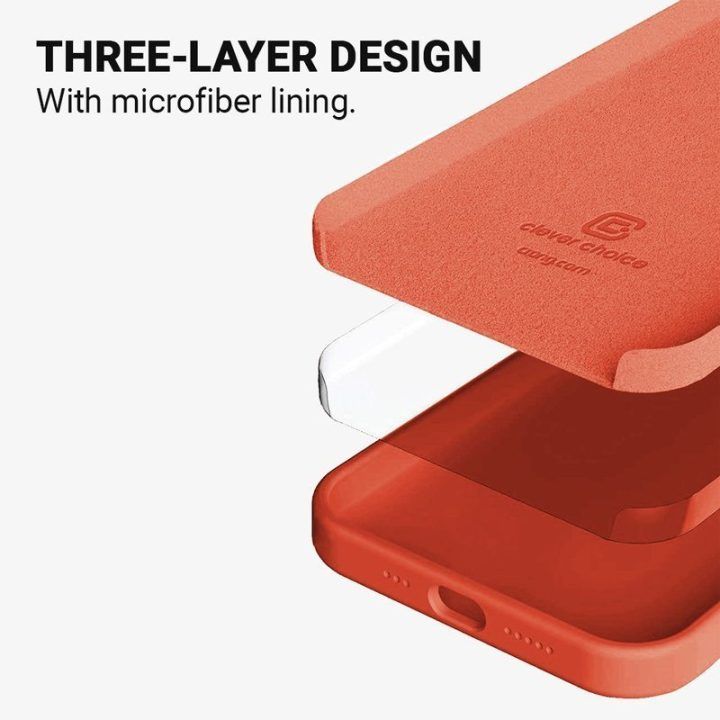 Dėklas iPhone 13 Pro Crong Color Cover, koralinis
