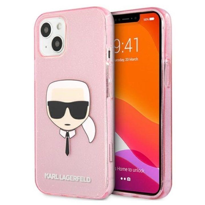 Dėklas Karl Lagerfeld rožinis iPhone 13 mini