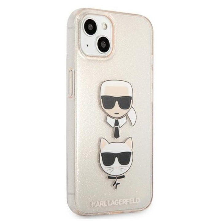 Dėklas iPhone 13 mini, auksinis Karl Lagerfeld
