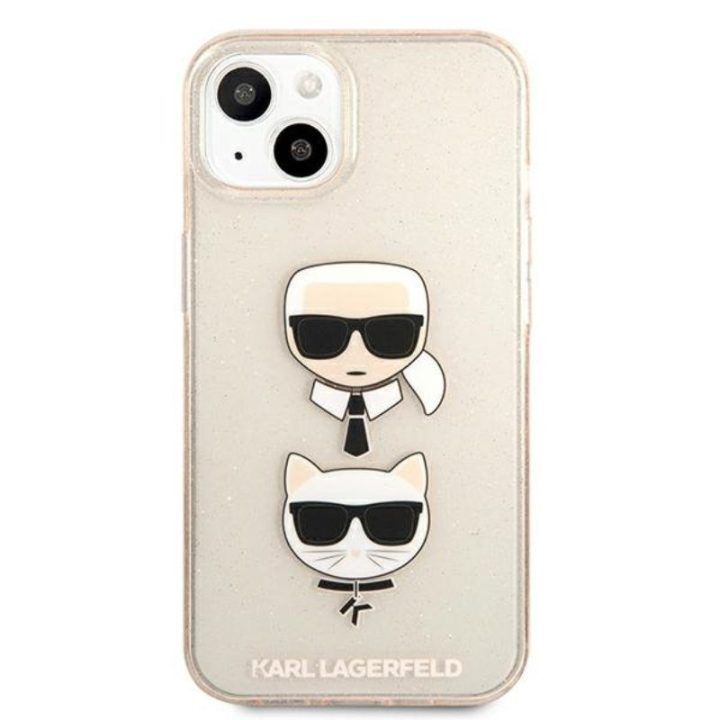 Dėklas iPhone 13 mini, auksinis Karl Lagerfeld