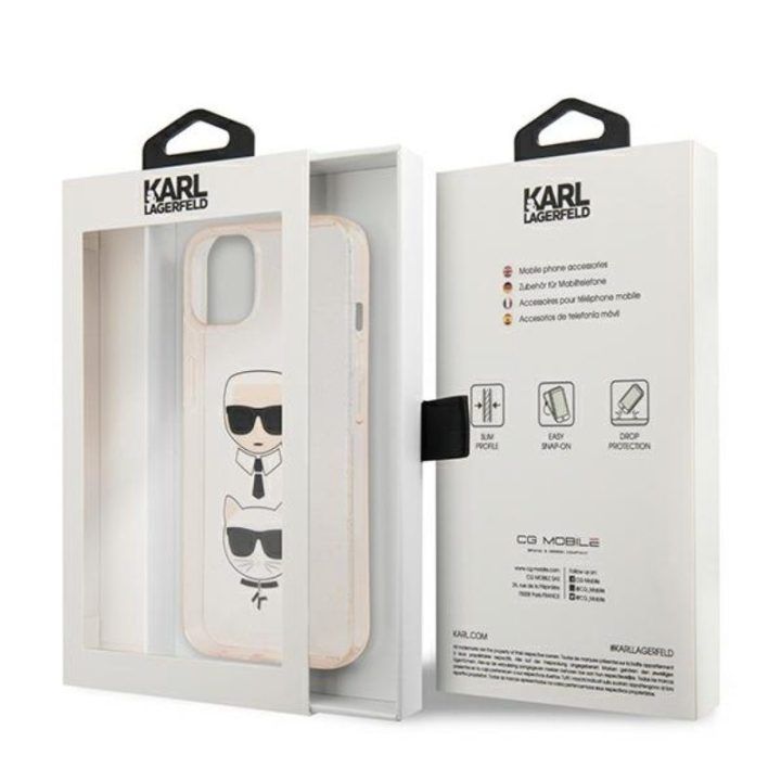 Dėklas iPhone 13 mini, auksinis Karl Lagerfeld
