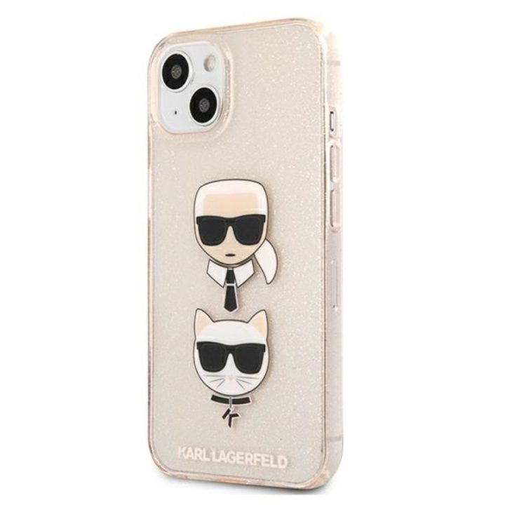Dėklas iPhone 13 mini, auksinis Karl Lagerfeld