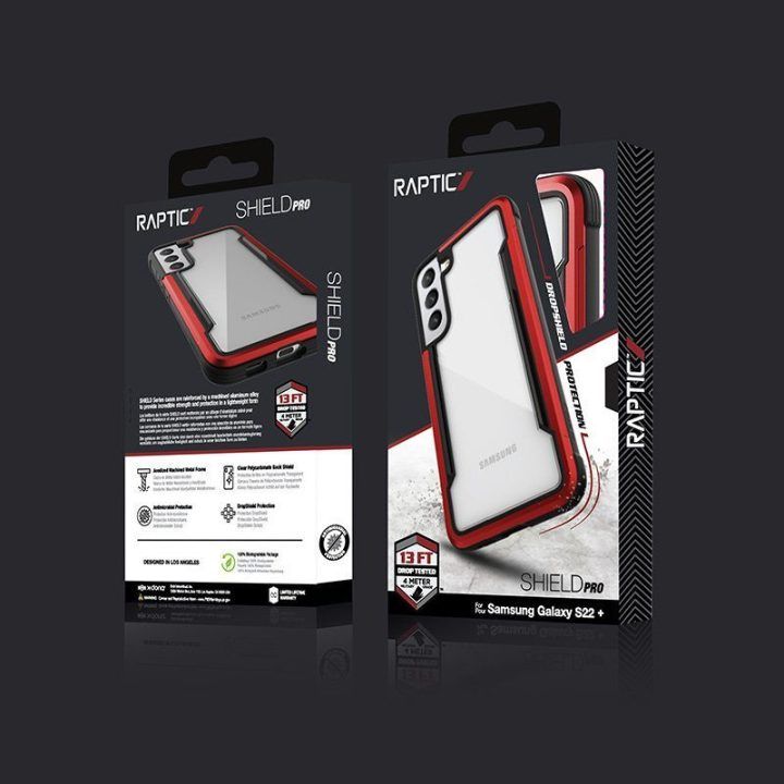 Dėklas Samsung Galaxy S22+ 5G, raudonas, X-Doria Raptic Shield Pro