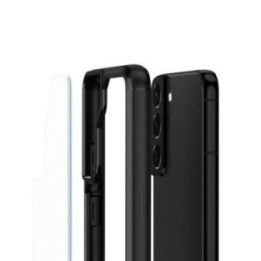 Dėklas Samsung Galaxy S22+ Crong Hybrid Clear, juodas