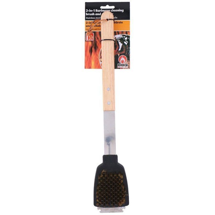 BBQ grotelės valymo šepetys su grandikliu, 44 cm