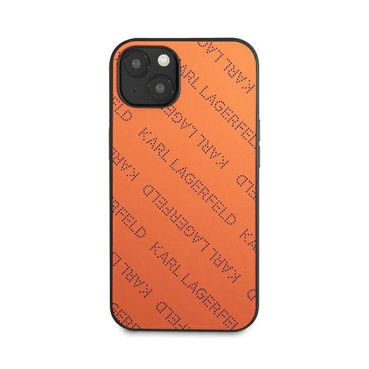 Dėklas iPhone 13 mini, oranžinis Karl Lagerfeld
