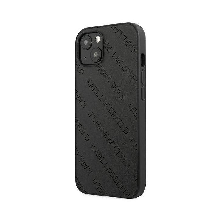 Dėklas iPhone 13 mini Karl Lagerfeld perforuotas, juodas