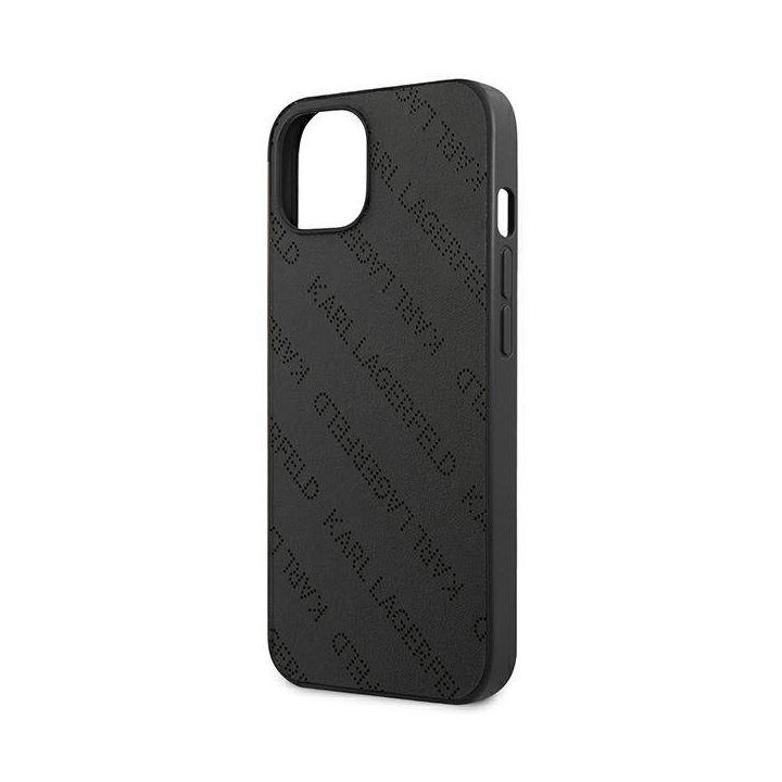 Dėklas iPhone 13 mini Karl Lagerfeld perforuotas, juodas