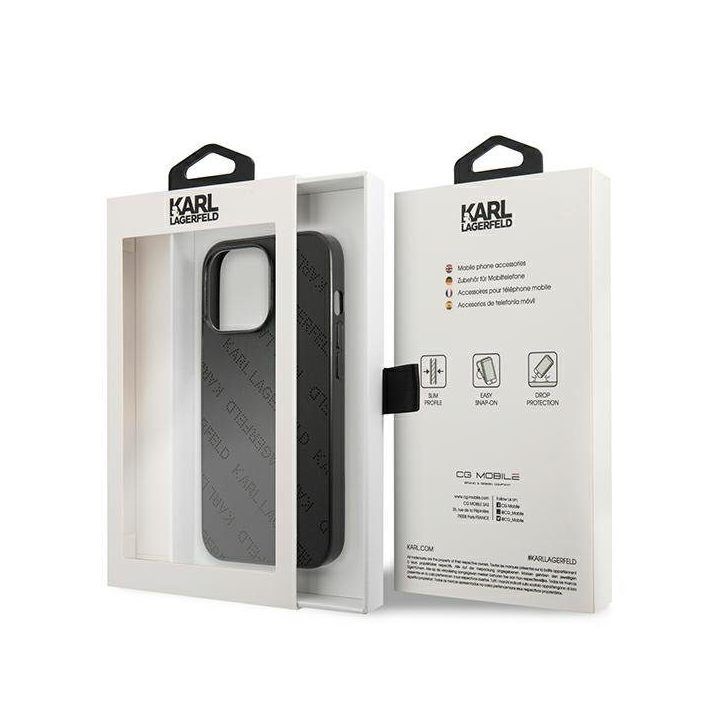 Dėklas iPhone 13 Pro Max Karl Lagerfeld juodas