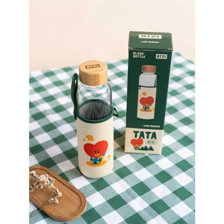 BT21 TATA stiklinė gertuvė, 500 ml