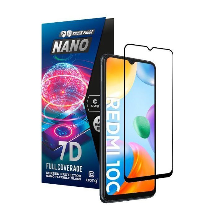 Apsauginis stiklas Crong 7D Nano Flexible Glass Xiaomi Redmi 10C