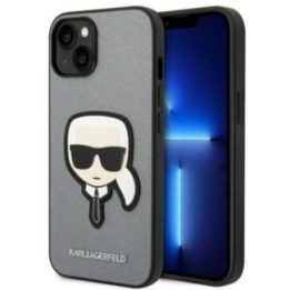 Dėklas Karl Lagerfeld iPhone 14 Plus, sidabro spalvos
