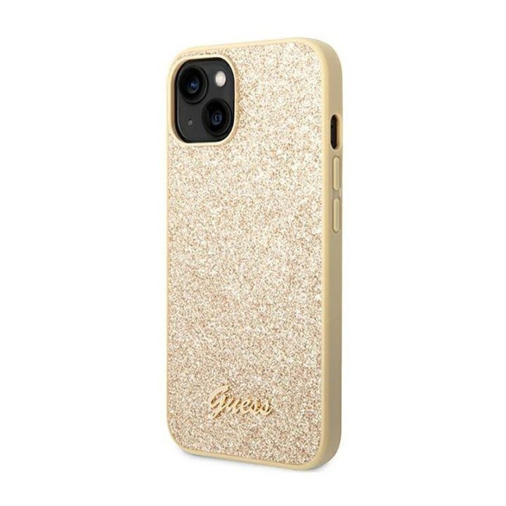 Guess dėklas iPhone 14 Plus, aukso spalvos