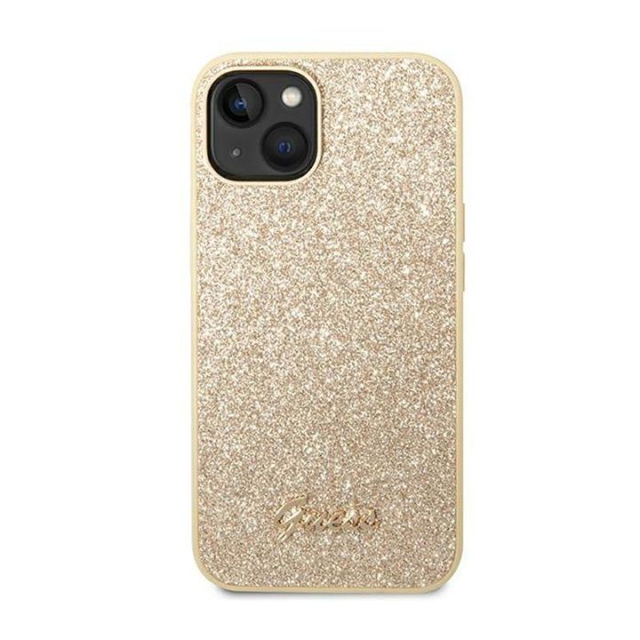 Guess dėklas iPhone 14 Plus, aukso spalvos