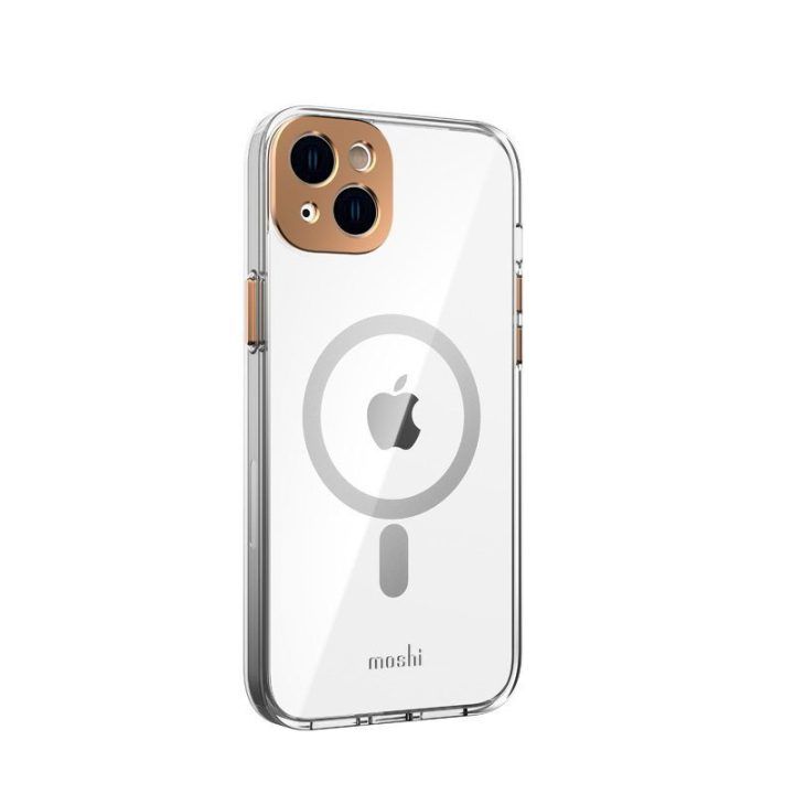 Moshi iGlaze MagSafe dėklas iPhone 14 Max, aukso spalvos