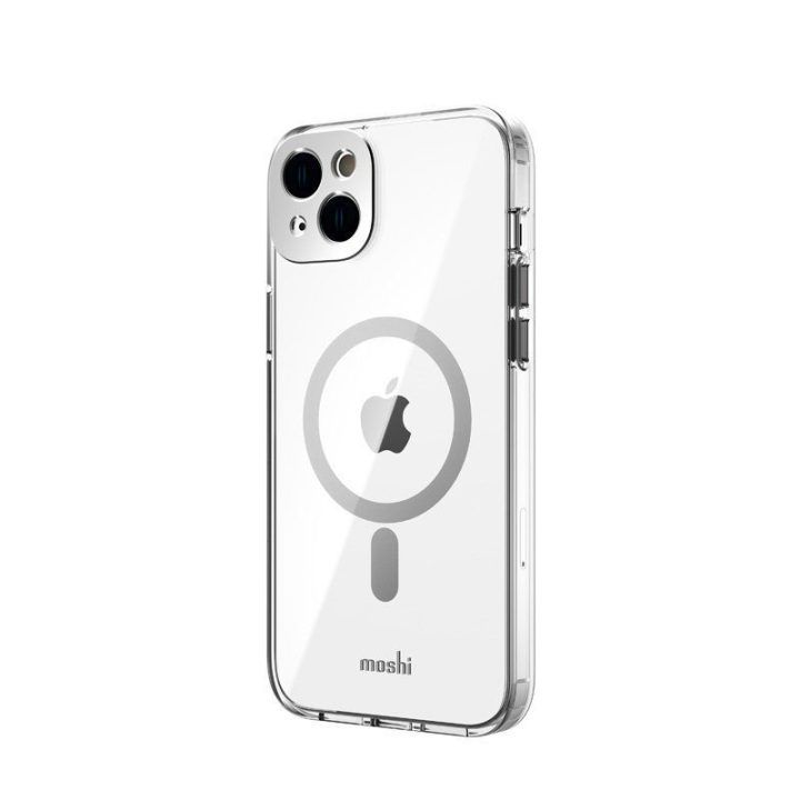 Moshi iGlaze MagSafe dėklas iPhone 14 Max, sidabro spalvos