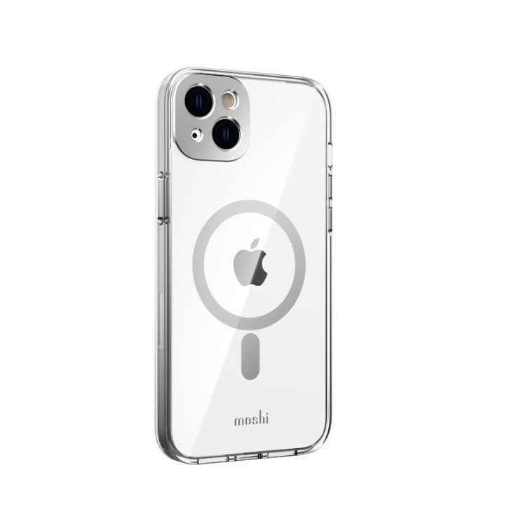 Moshi iGlaze MagSafe dėklas iPhone 14 Max, sidabro spalvos