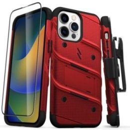 Dėklas iPhone 14 Pro Max ZIZO BOLT, raudonas