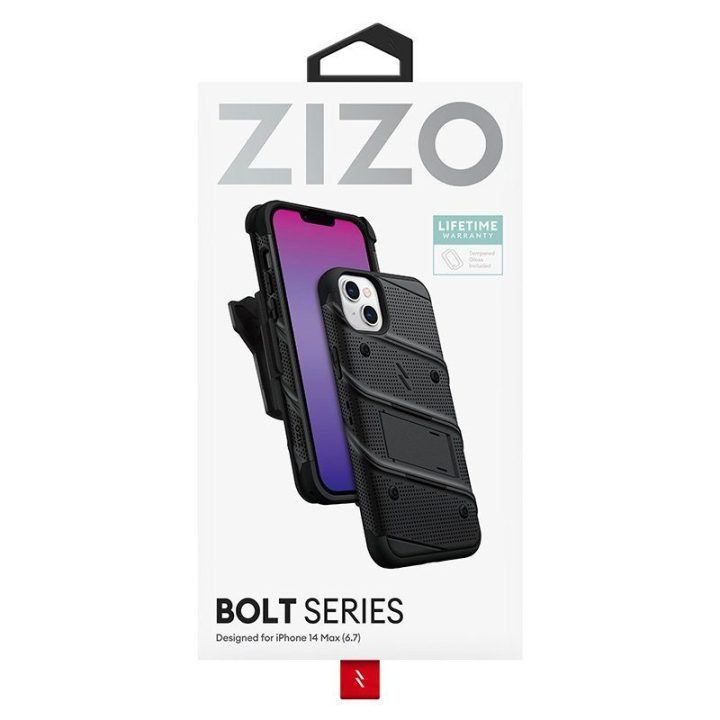 Dėklas iPhone 14 Plus ZIZO BOLT juodas